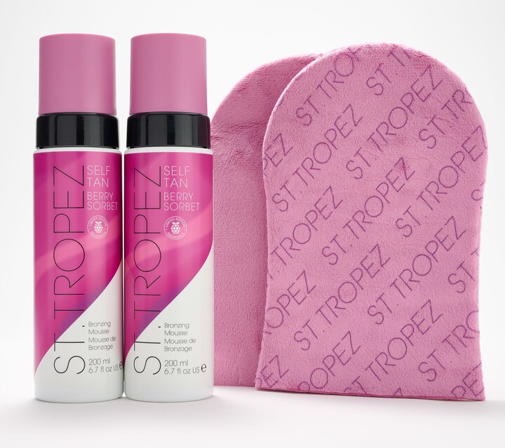 St. Tropez Self-Tanning Berry Sorbet Mousse Duo w/ (2) Mitts