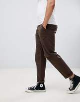 Thumbnail for your product : ASOS Design DESIGN relaxed chinos in dark brown