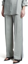 Thumbnail for your product : Jil Sander Slit-Hem Wide-Leg Pull-On Satin Trousers