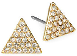 Lauren Ralph Lauren Pave Triangle Stud Earrings