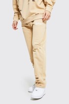 Thumbnail for your product : boohoo Man Oversized Distressed Wide Leg Jogger