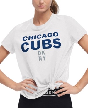 DKNY Women's Chicago Cubs Players Tie T-shirt