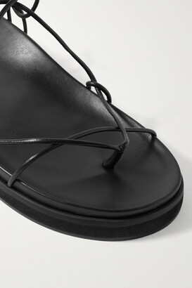 PORTE & PAIRE Leather Sandals - Black