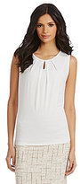 Thumbnail for your product : Tahari by ASL Sleeveless Keyhole Neckline Blouse