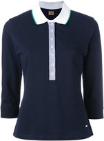 Thumbnail for your product : Fay chambray-detailed polo shirt - women - Cotton/Spandex/Elastane - L