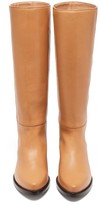Thumbnail for your product : LEGRES Knee-high Leather Riding Boots - Tan