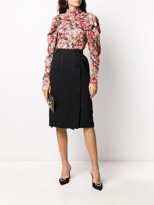 Valentino Pre-Owned 1970s Button-Up Midi Skirt