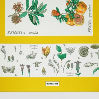 Burberry Botanical Print Silk Square Scarf