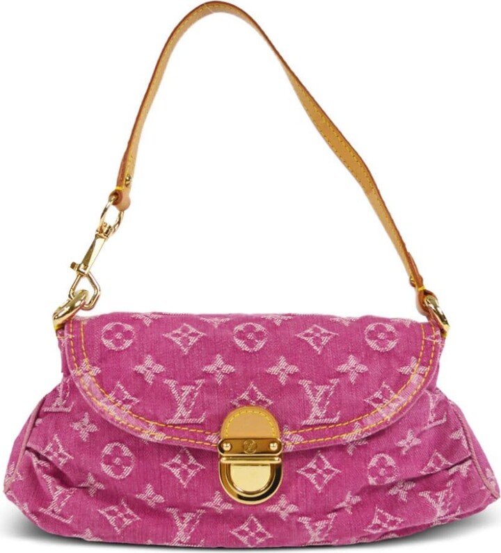 2006 Louis Vuitton Fuchsia Denim and Leather Limited Edition Bag
