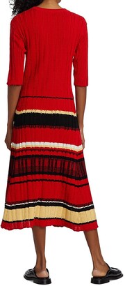 Proenza Schouler Striped Fil Coupé Knit Dress