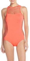 Thumbnail for your product : Seafolly 'Mesh About' High Neck One-Piece Swimsuit