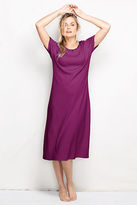 Thumbnail for your product : Lands' End Women's Petite Short Sleeve Solid Cotton Midcalf Nightgown
