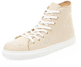 Thumbnail for your product : Charlotte Olympia Bejeweled Linen Hi-Top