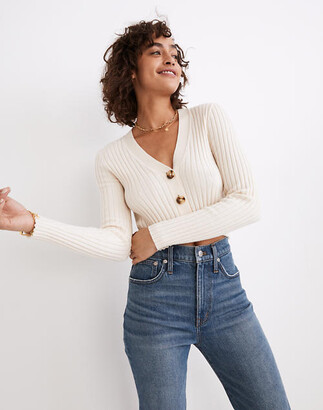 tan crop cardigan