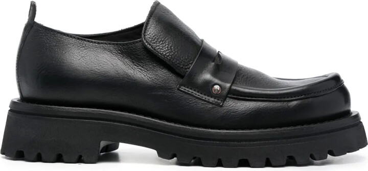 Moma Mocassino penny-slot leather loafers