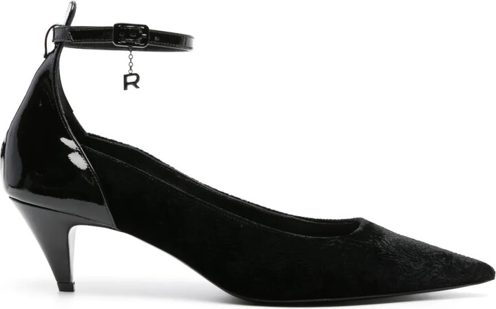 Rochas 55mm Cloqué-Effect Suede Pumps