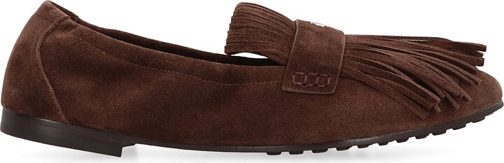 Tory Burch Ballet Flat With Fringes