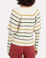 Thumbnail for your product : Saylor Keane Puff Sleeve Striped Sweater
