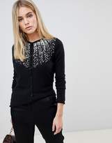 Thumbnail for your product : Fashion Union fitted cardigan with embellishment