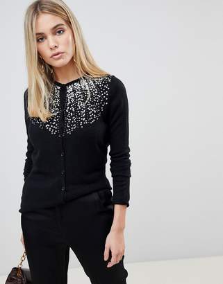 Fashion Union fitted cardigan with embellishment