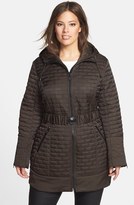 Thumbnail for your product : Laundry by Shelli Segal Hooded Quilted Jacket (Plus Size)