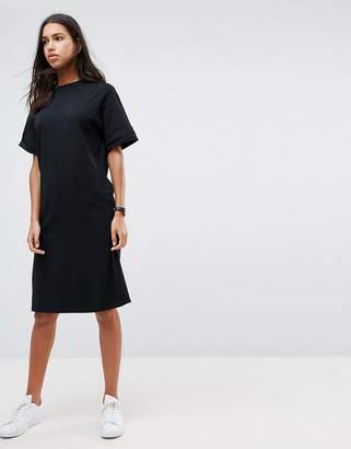 ASOS Design Ultimate Midi T-Shirt Dress With Rolled Sleeves