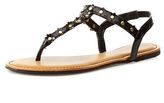 Thumbnail for your product : Bamboo Flower-Studded T-Strap Thong Sandals