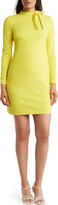 Thumbnail for your product : Calvin Klein Tie Neck Long Sleeve Shift Dress