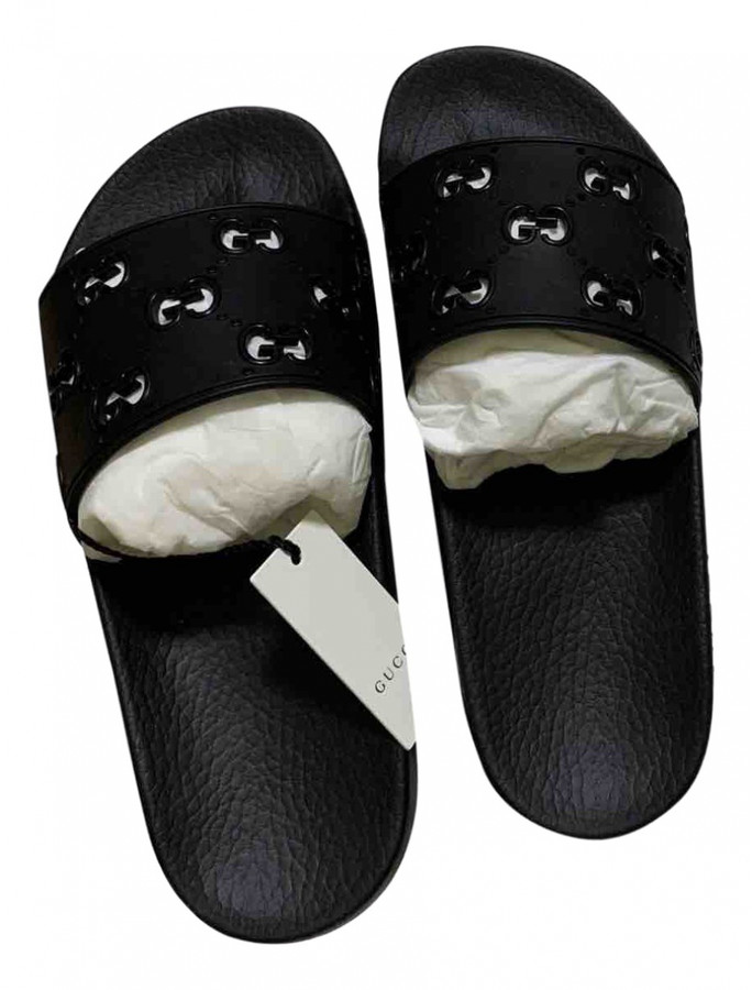 gucci gg rubber slides