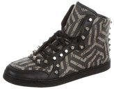 Thumbnail for your product : Gucci Studded GG Print Sneakers