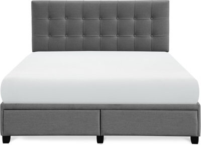 Click Décor ClickDecor Langston Edmond Storage Bed with Adjustable Height Headboard