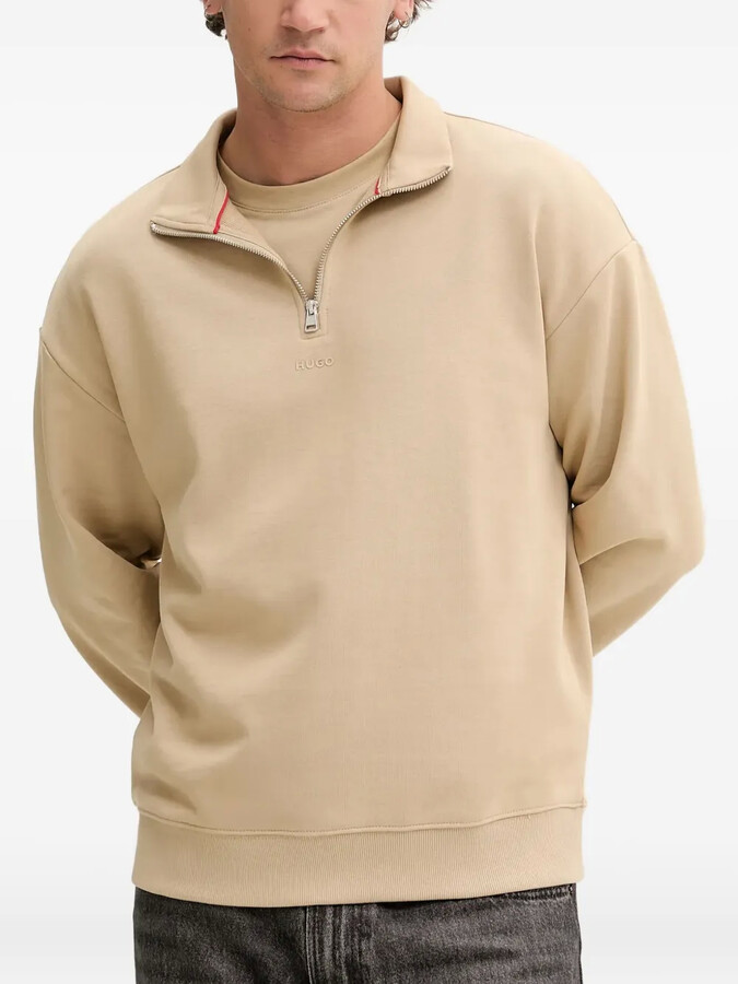 HUGO BOSS Half-Zip High-Neck Sweatshirt