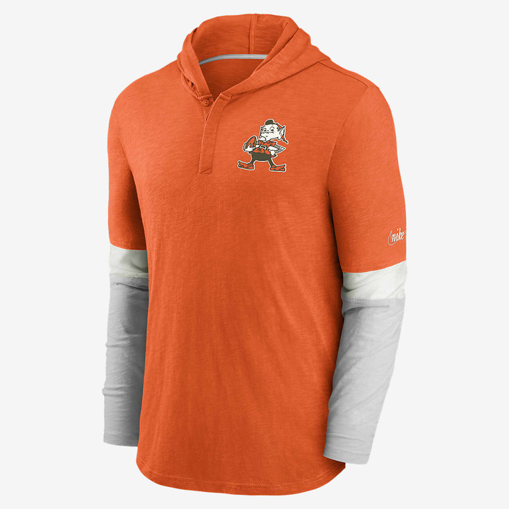 men's hooded henley shirt
