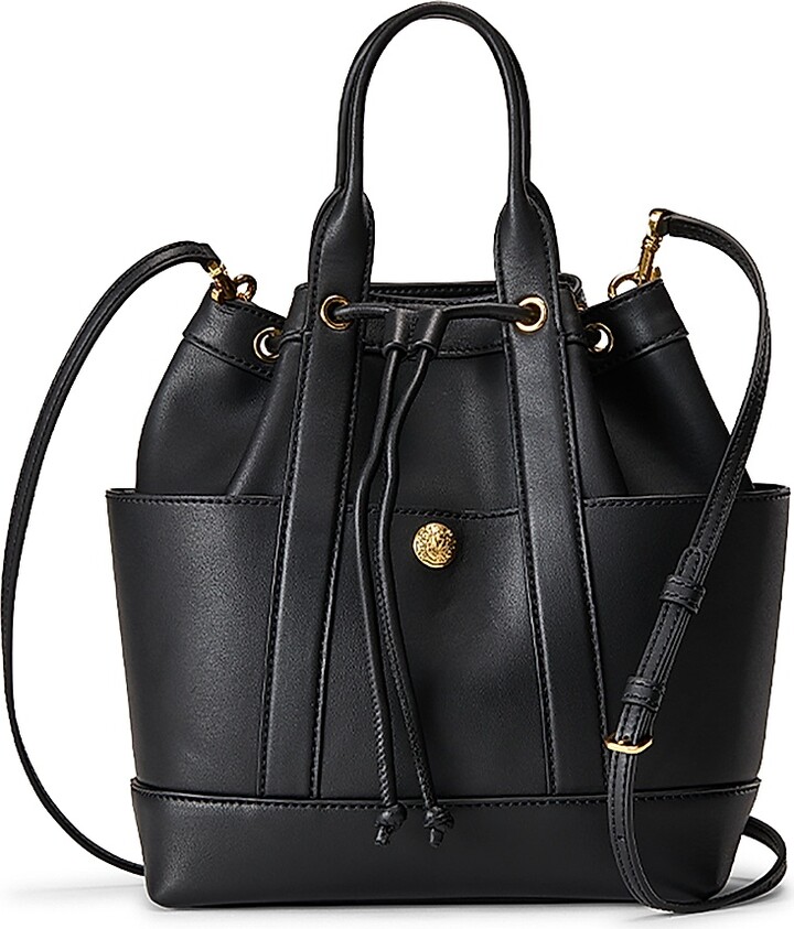 Veronica Beard Women's Goody Leather Bucket Bag - Black