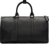 Thumbnail for your product : Burberry Black Grained Leather Boston Holdall Duffle Bag