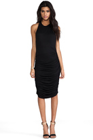 Thumbnail for your product : Alice + Olivia Leather Zip Back Ruched Dress