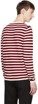 Thumbnail for your product : Saint Laurent Red and White Striped Sweater