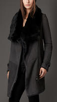 Thumbnail for your product : Burberry Oversize Collar Shearling Coat