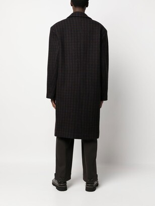 Lemaire Check-Pattern Single-Breasted Coat