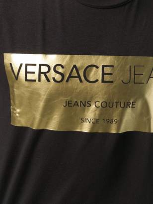 Versace Jeans metallic logo print T-shirt