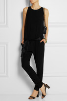Thumbnail for your product : Vanessa Bruno Carla satin-trimmed crepe jumpsuit