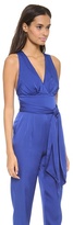 Thumbnail for your product : Catherine Malandrino Deep V Neck Tie Waist Jumpsuit