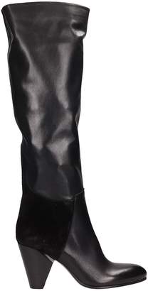 Strategia Black Suede And Leather Boots
