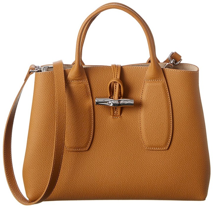 Longchamp Roseau Medium Leather Tote - ShopStyle Shoulder Bags