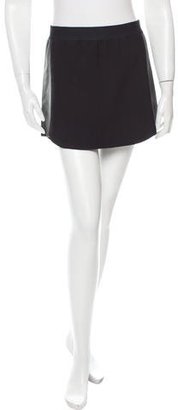 Mason Leather-Accented Mini Skirt