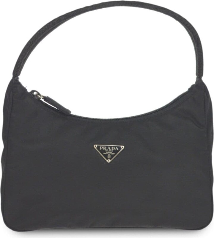 Prada Pre-owned Triangle Enamel Logo Two-Way Handbag - Pink