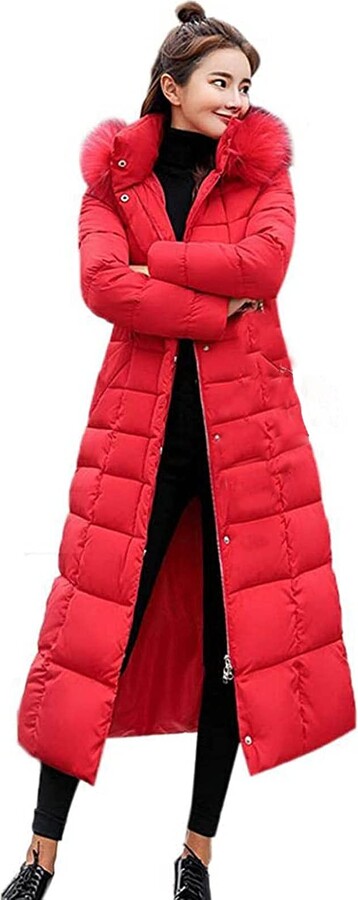 womens down jacket red
