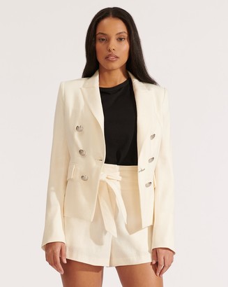 short white linen jacket
