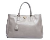 Thumbnail for your product : Prada Pre-Owned Argilla Grey Saffiano Lux Tote Bag