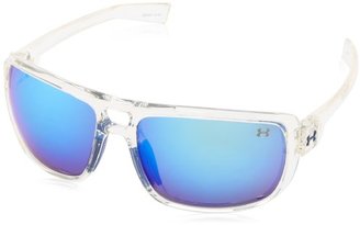Under Armour Sideline Crystal Clear Frame / Blue Rubber W/ Gray W/ Blue Multiflection Lens